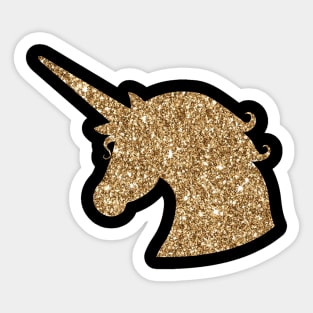 Gold Unicorn Sticker